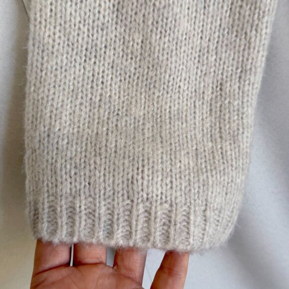 Kristensen Du Nord Cashmere Merino Wool Blend Gray Funnel Neck Sweater Size S - Picture 5 of 16